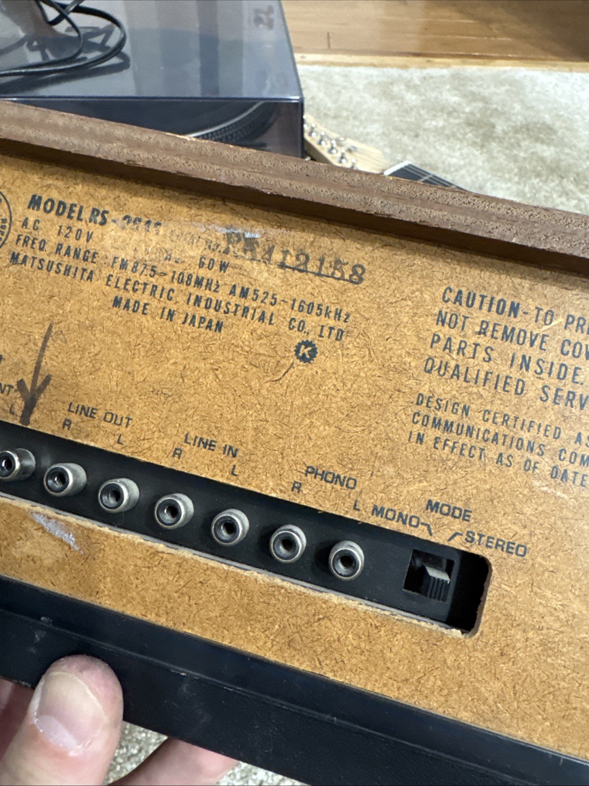 Vintage Panasonic RS-284S 8 Track Recorder Player AM-FM Radio Stereo Tuner
