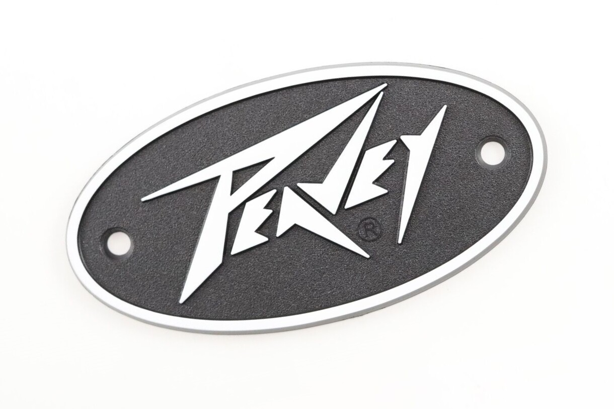 PEAVEY logo badge replacement piece plastic oval 97mm(3.81″)X49mm(1.92″)