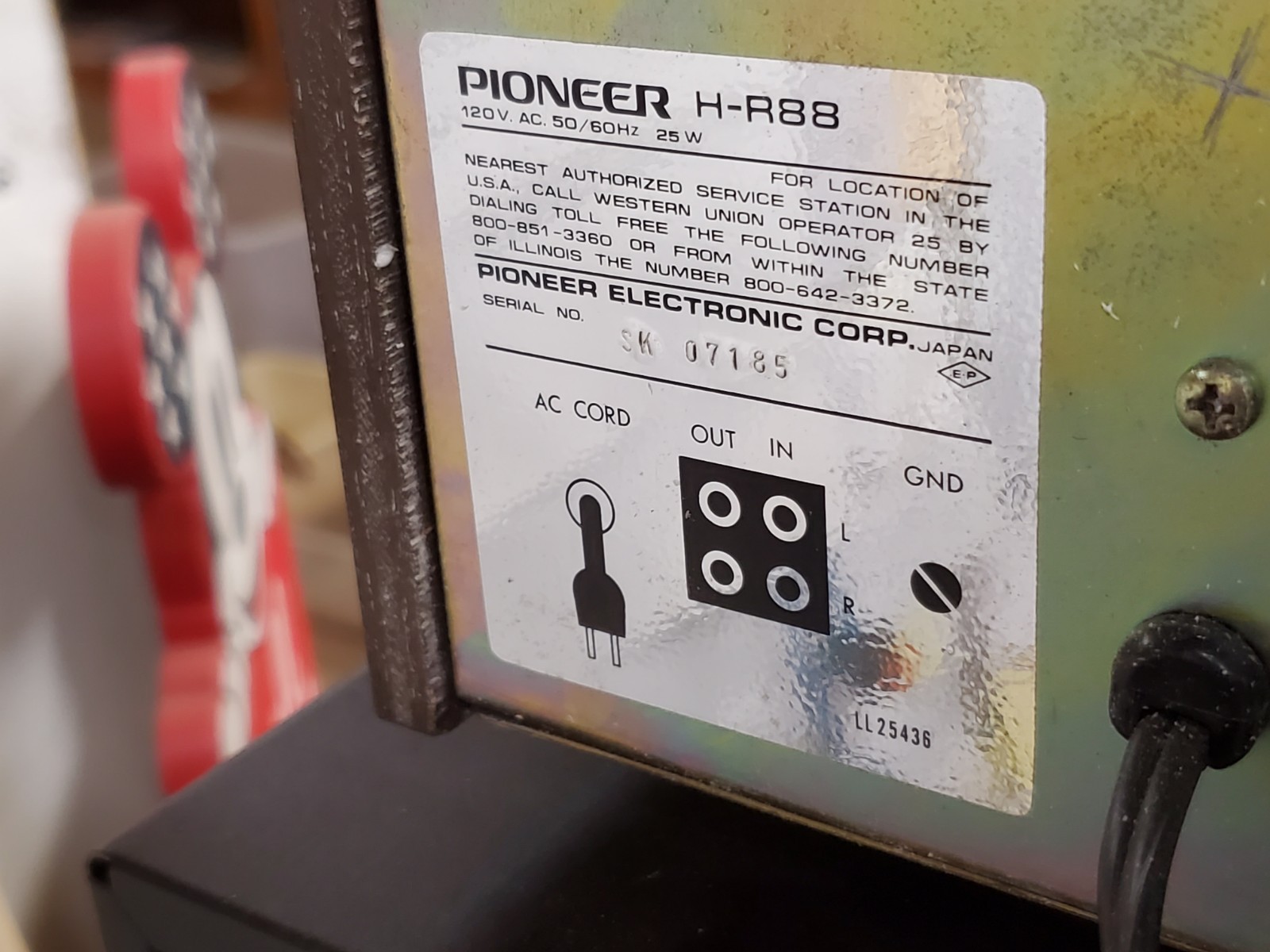 Pioneer H-R88 8 Track Stereo Player Recorder Deck in Box, Tested Excellent