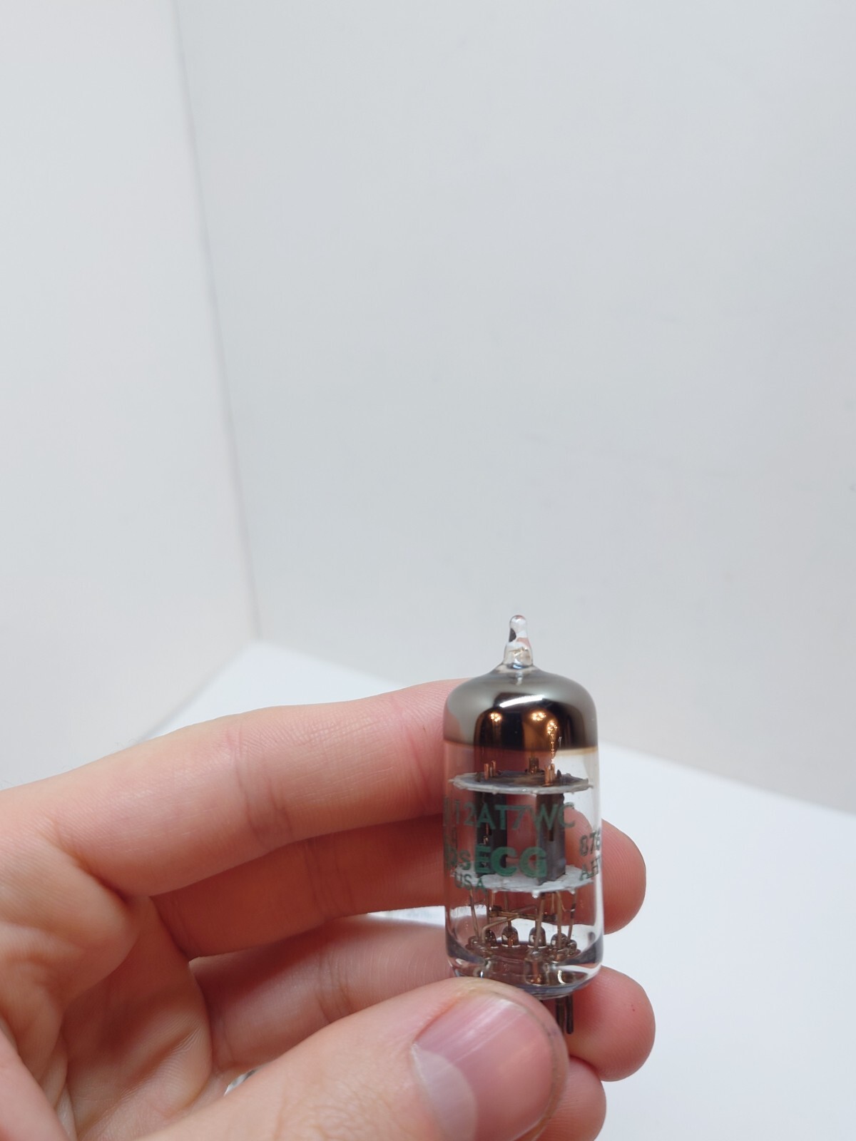 Matched Pair of Philips 12AT7WC TV-7 Tested VACUUM TUBE O-Getter Grey Plate