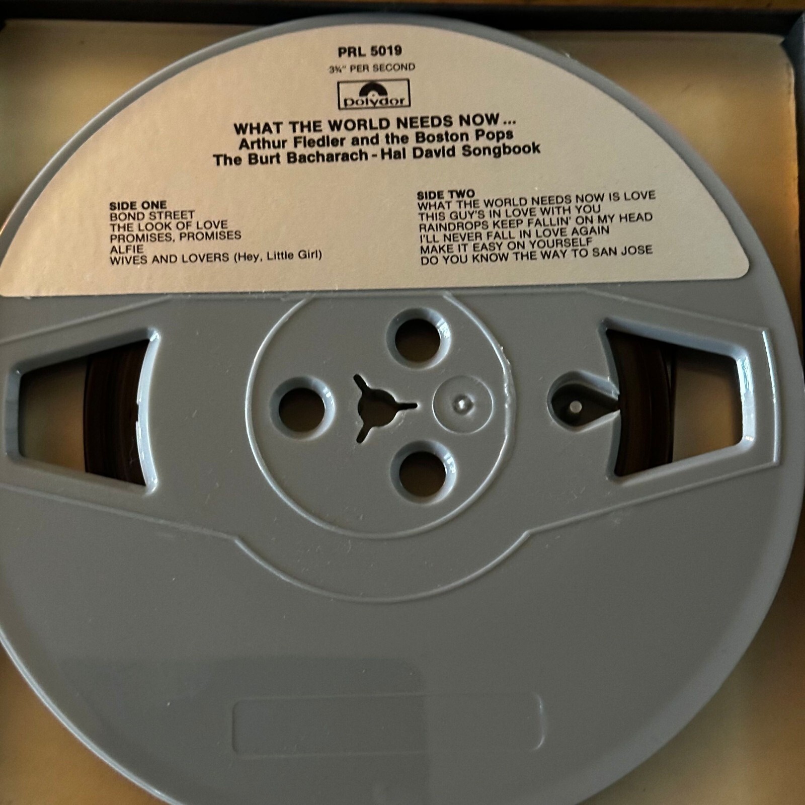 Arthur Fiedler – What The World Needs Now Reel Tape 3 ¾ ips 4trk PRL-5019