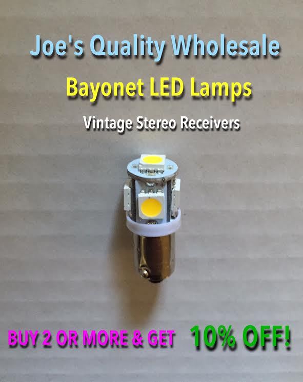 (6)BAYONET LED LAMP 6.3V/AC/WARM/COOL WHITE-BA9S /SA 800,SA600,SA500 SA1000/BULB