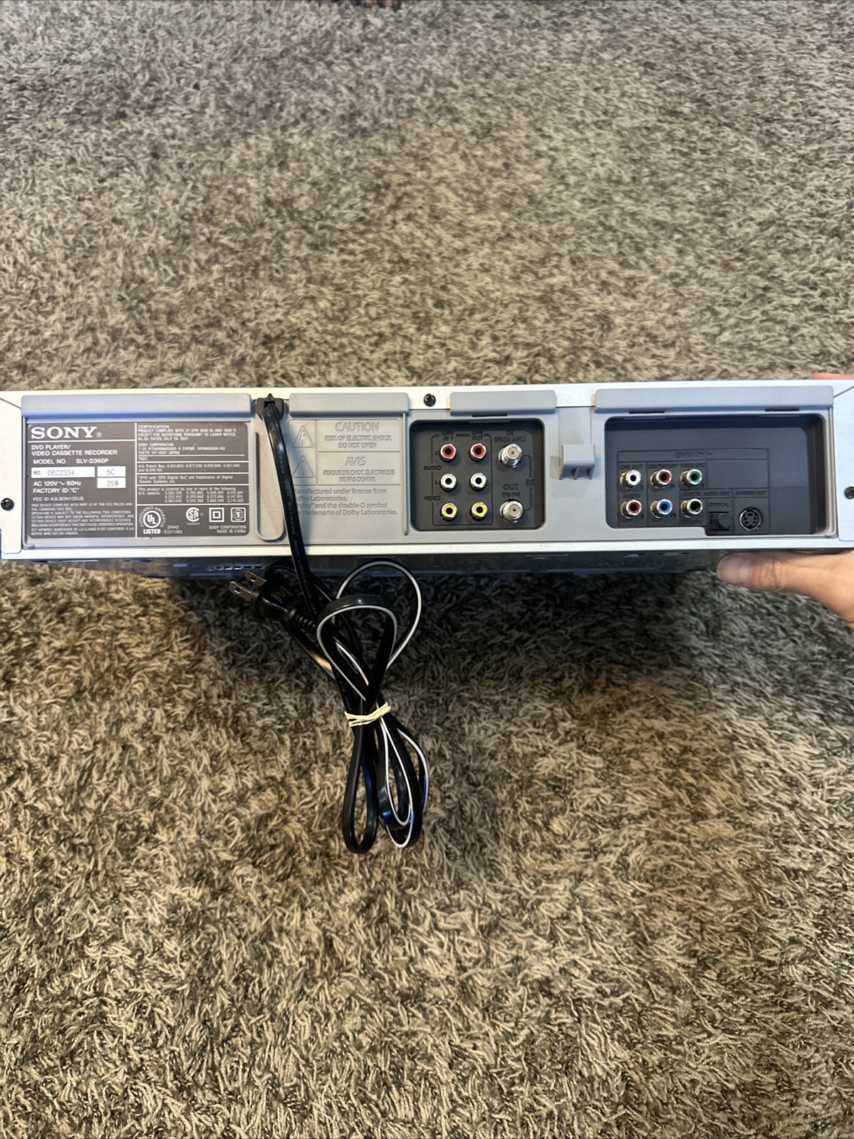 Sony DVD VCR Combo Player SLV-D360P Silver VHS Recording-WITH REMOTE WORKING