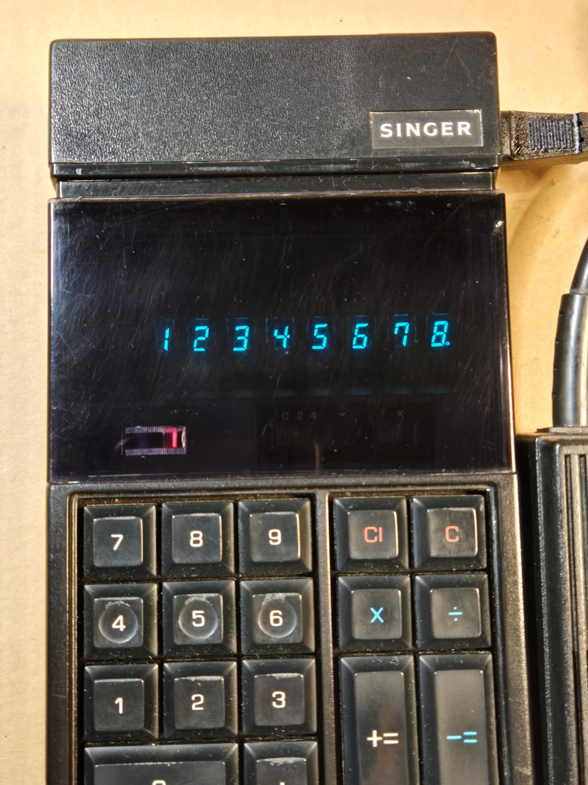 Singer Friden VERY RARE Vintage Calculator W/AC Power Supply Clean Working Well