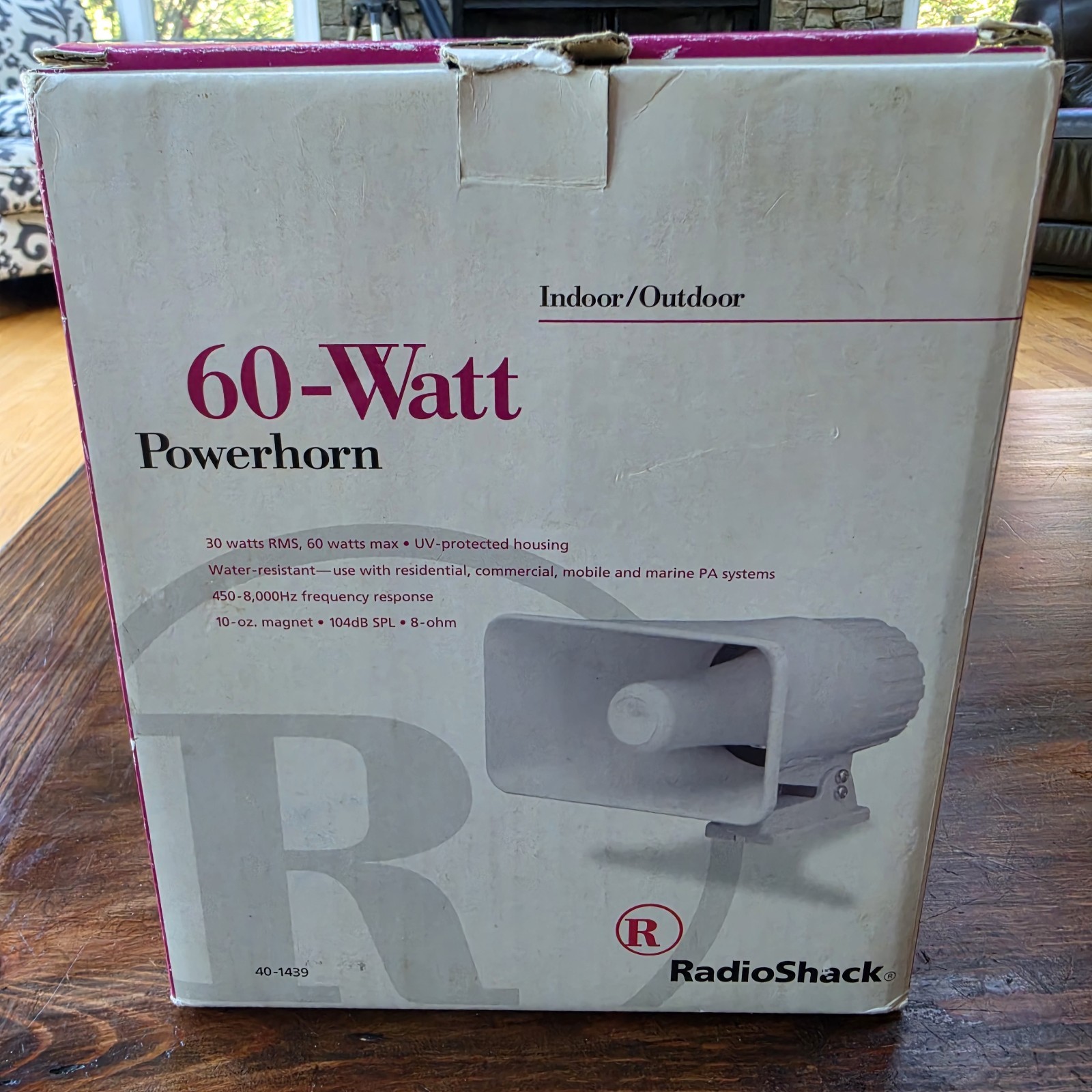 RadioShack Powerhorn 40-1439 60 Watt Max 30 Watt RMS New NOS 104dB 8-ohm