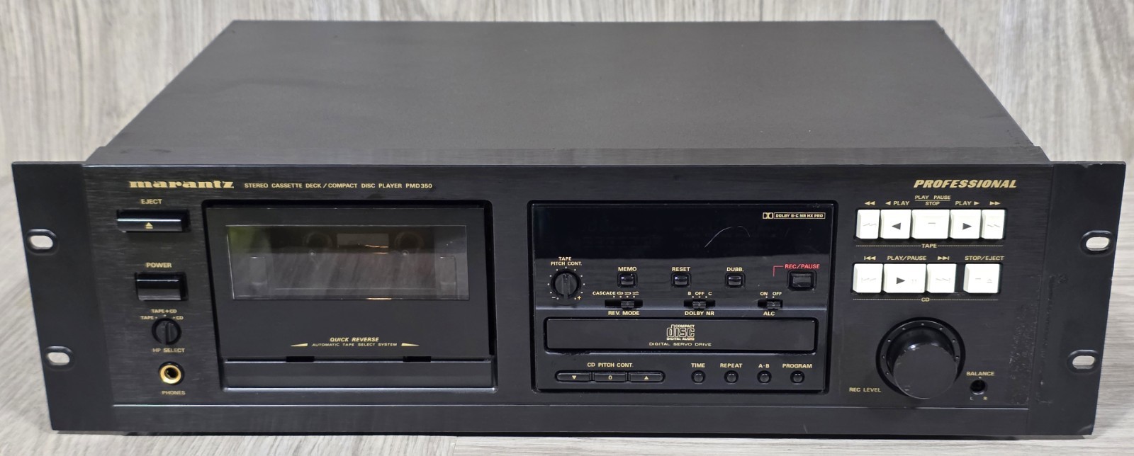 Marantz PMD350OU Professional Combination CD Player & Cassette Deck – READ –