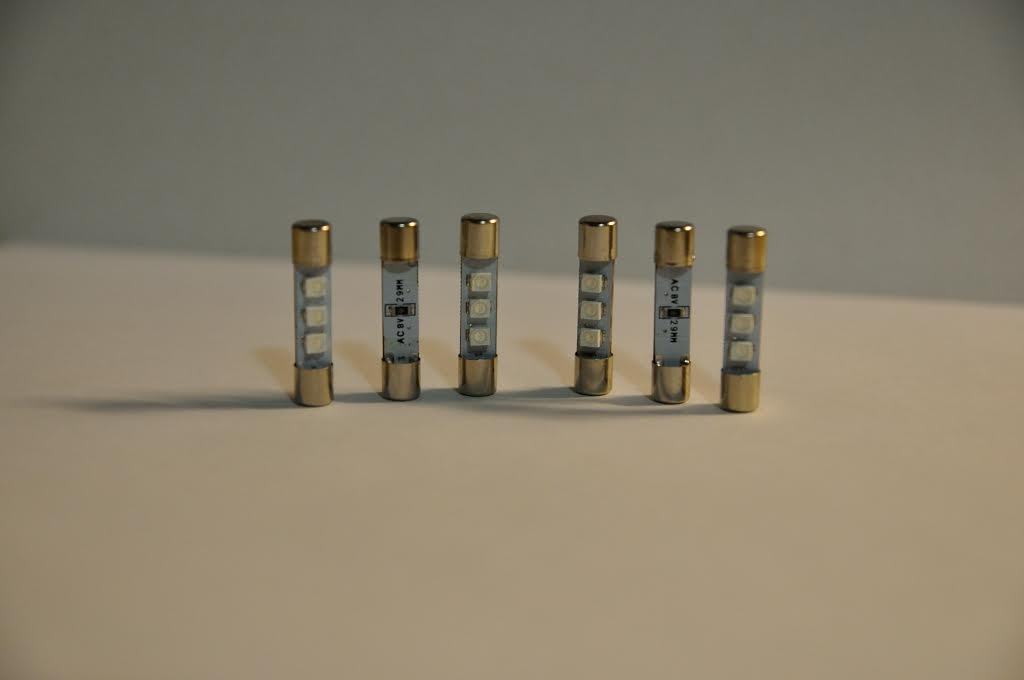 (6) 8V-29MM LED FUSE LAMPS/BULBS/STA-80 Realistic-COLOR CHOICE !! DIAL-METER