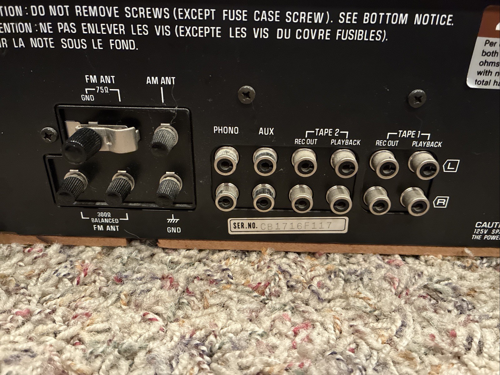 Technics SA-303 Vintage FM/AM Stereo Receiver Powers On Works Left Channel Issue