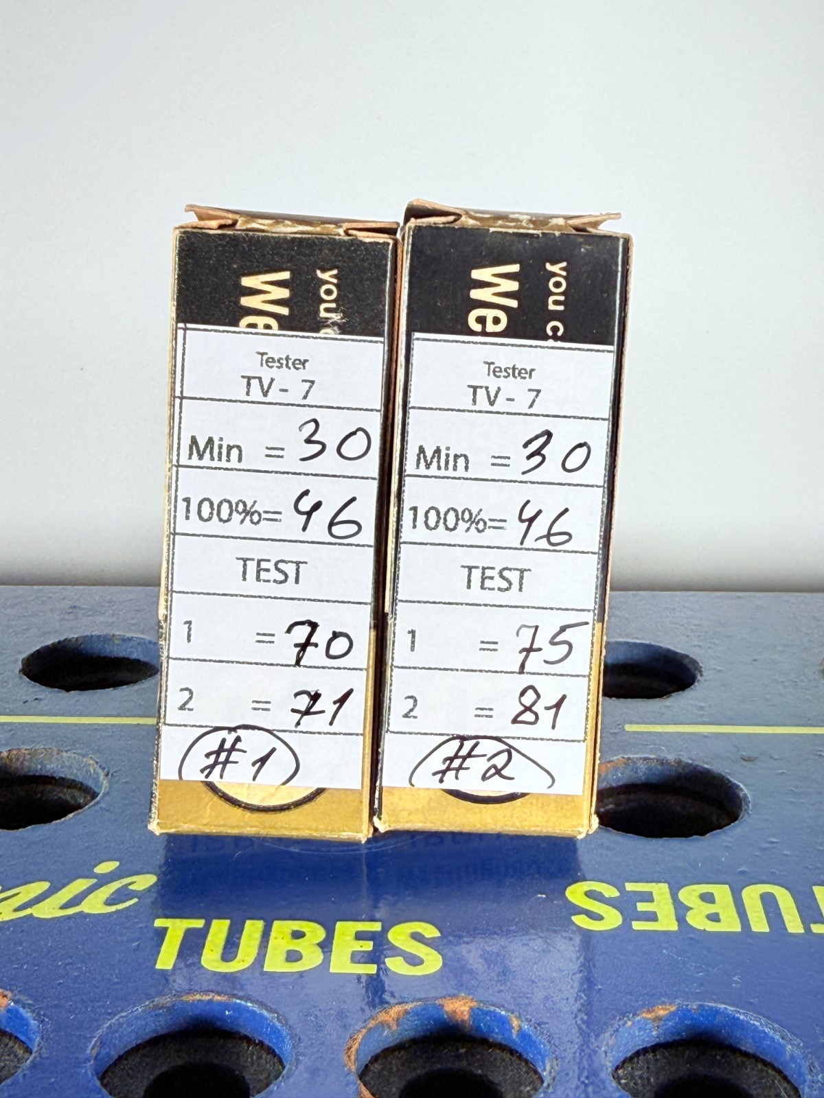 Pair Westinghouse 12BH7 12BH7A NOS NIB Canada Tested Like NOS Tube