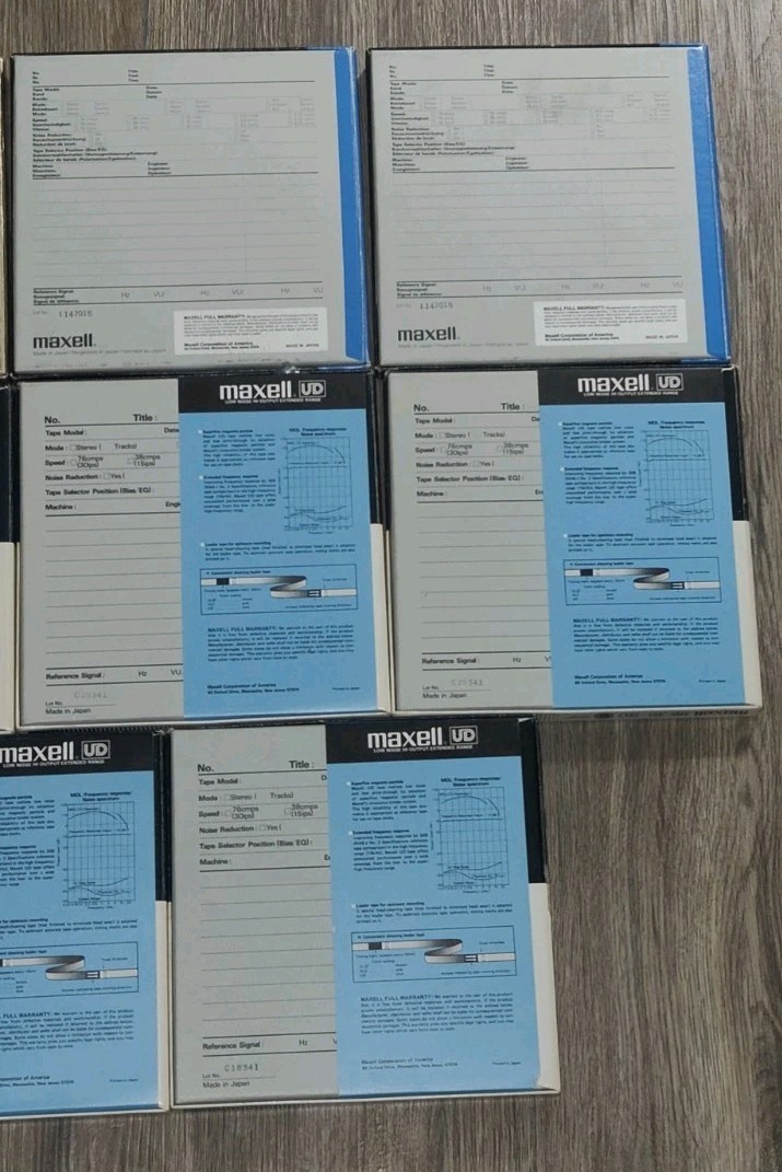 MAXELL UD 35-90 REEL TO REEL SOUND RECORDING TAPE (LOT OF 14) USED