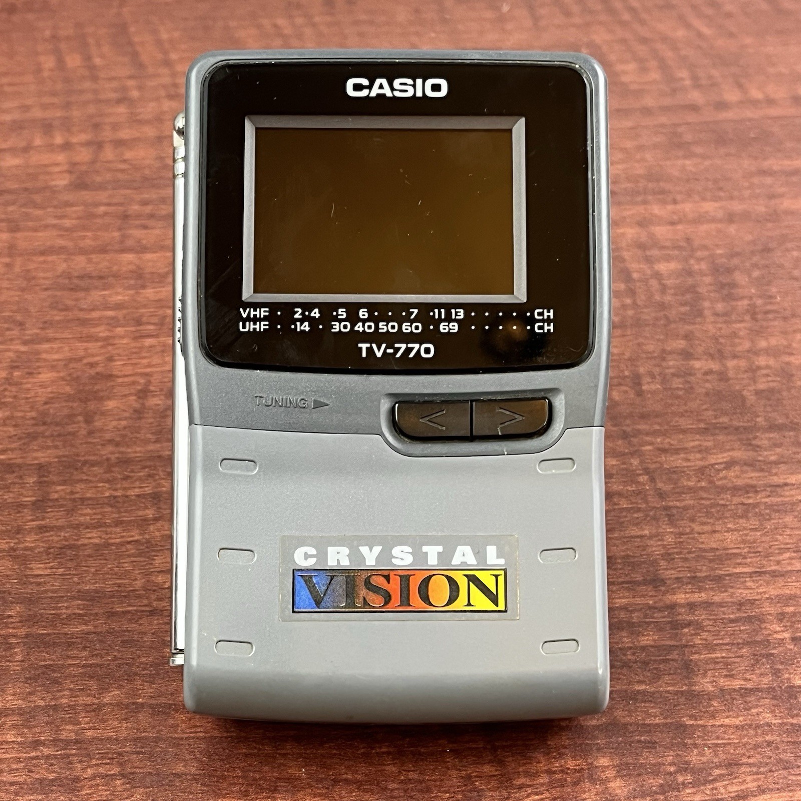 Vintage Casio Handheld TV Crystal Vision TV-770B AA Battery Operated