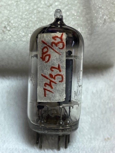🤩 Philips Miniwatt ECC83 12AX7 ECC803S D-Foil Getter, Long 17mm, code ⊿8A 1958