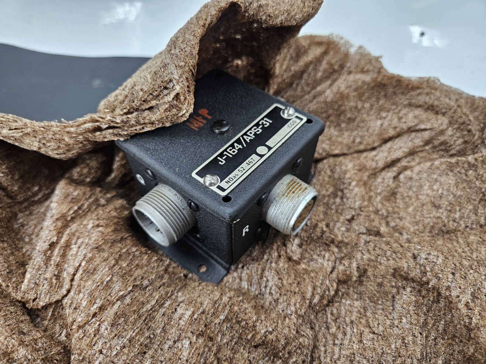 Texas Instruments Radar set J-164/APS-31 Junction Box From 1953 AS-IS EB-16517