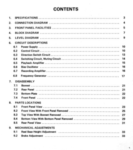 Pioneer RT-707 Reel to Reel Tape Recorder SERVICE MANUAL