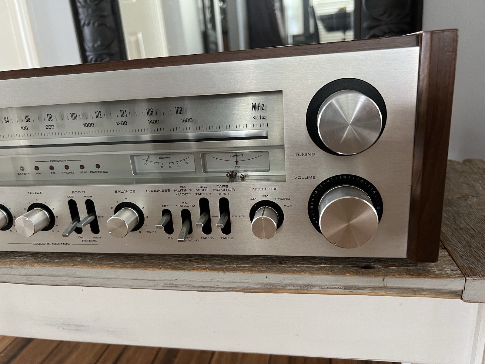 Vintage Late 1970’s Technics SA-600 FM/AM Stereo Silver Face Wood Receiver