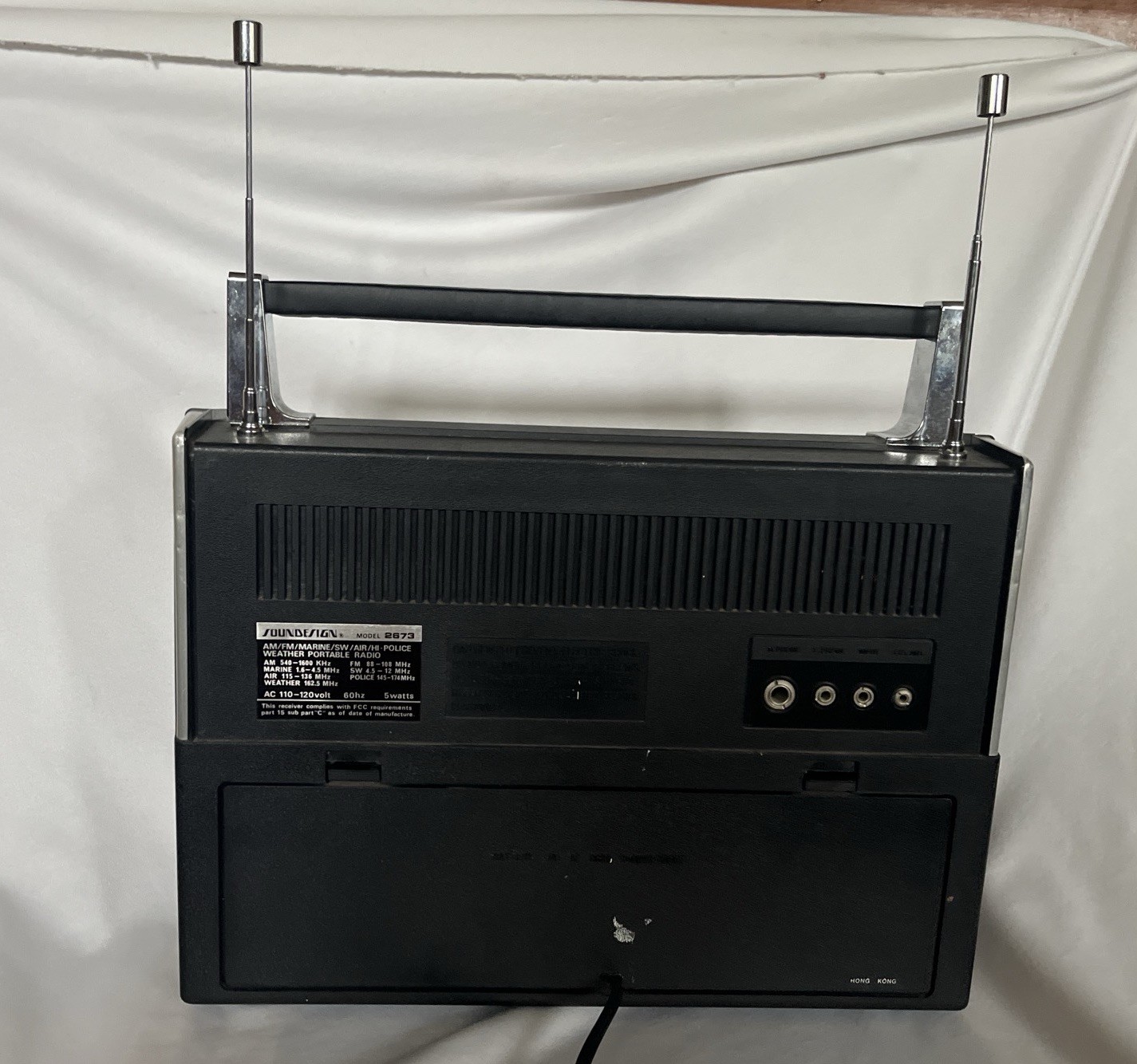 *Read*Vtg 1970s Soundesign Mod# 2673 Deluxe 7 Band 2 Way Speaker Portable Radio
