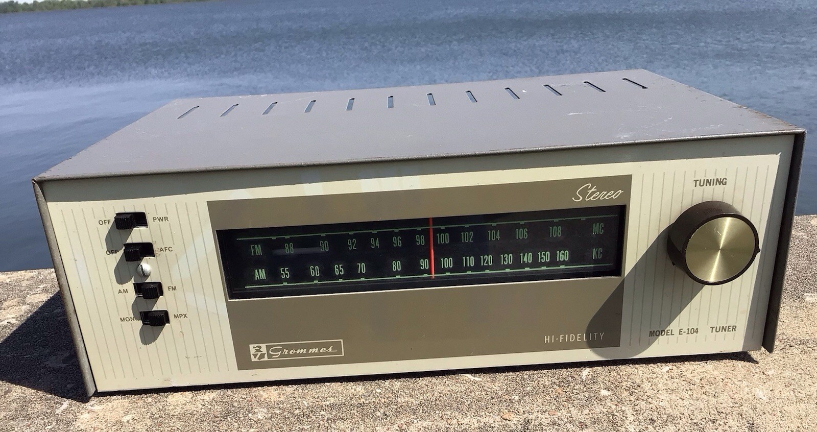 60s Grommes E104 Vacuum Tube Stereo Hi-Fidelity Tuner Estate Fresh …Tested .NR