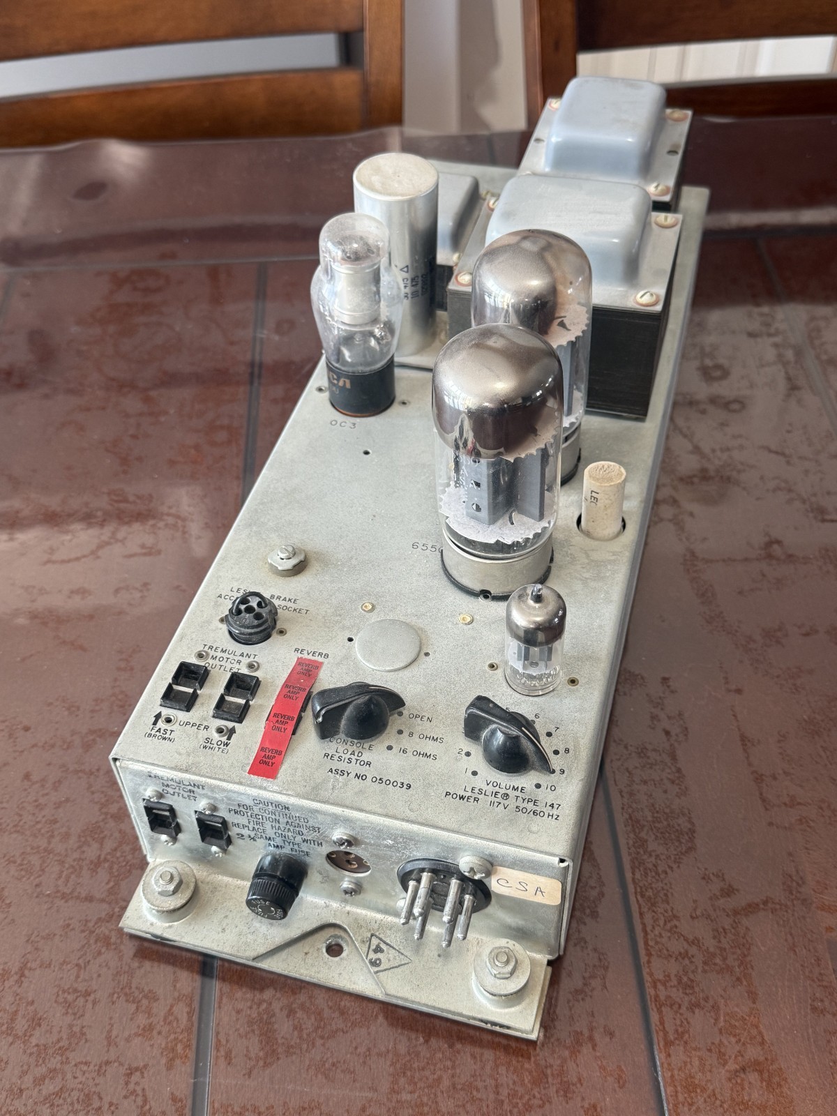 Vintage LESLIE 147 HAMMOND ORGAN Tube Power Amplifier SOUND FABULOUS 6550