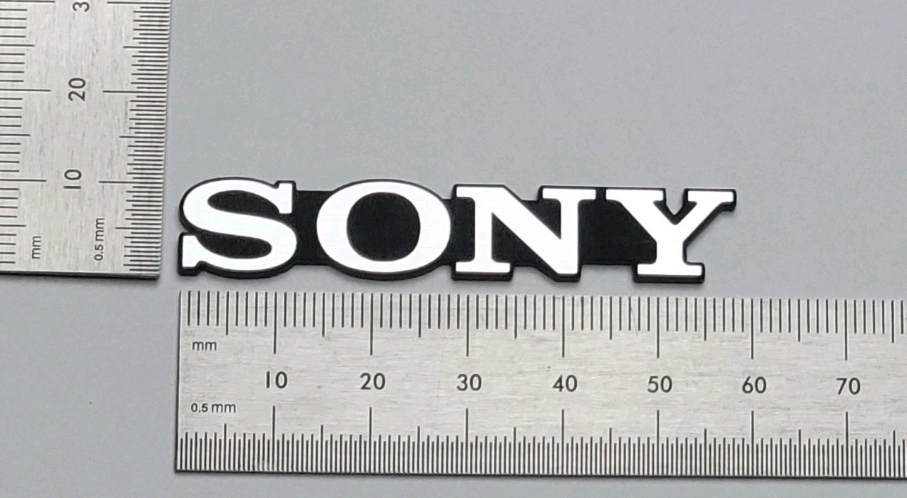 SONY KV-30HS420 Badge Logo Emblem Label Custom Incised Acrylic With Adhesive