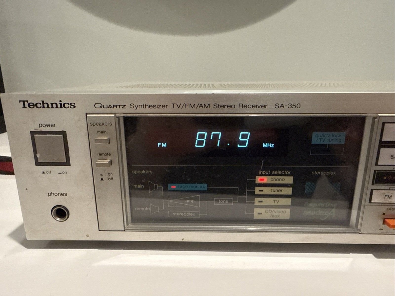 Technics SA-350 Quartz Synthesizer TV/FM/AM Stereo Receiver — Working