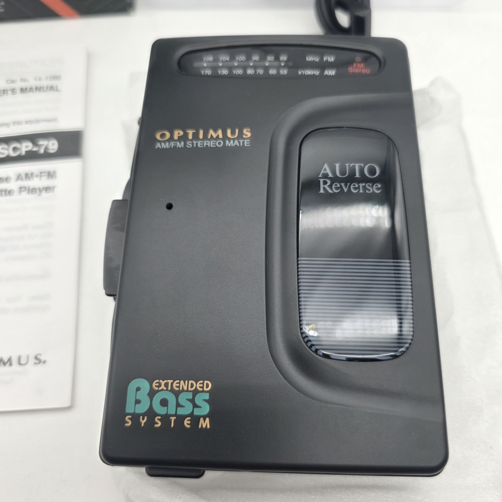OPTIMUS SCP-79 STEREO CASSETTE TAPE PLAYER NIB Read