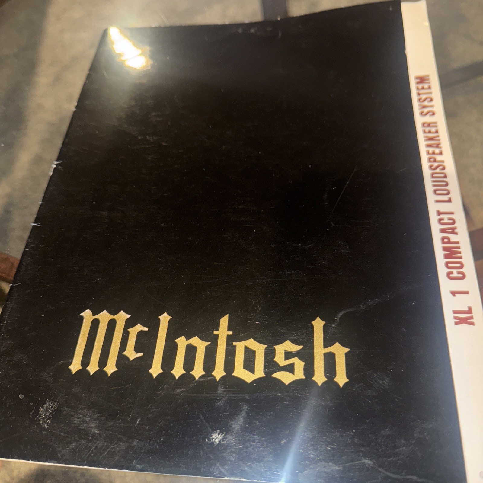 McIntosh XL 1 Compact Loudspeaker System Owners Manual *Original* Vintage