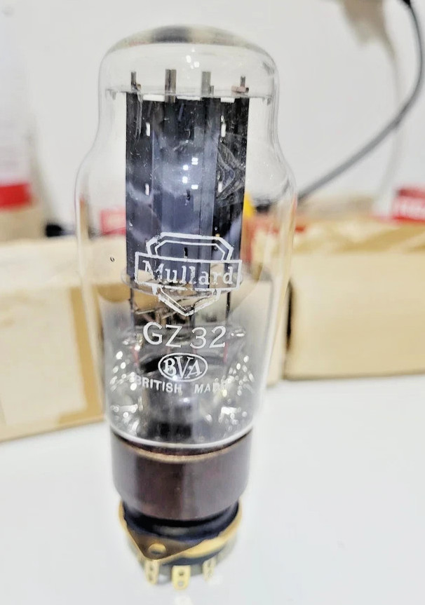 GZ32 5V4G CV729 Mullard BVA Gray Plate D Getter NOS / NIB