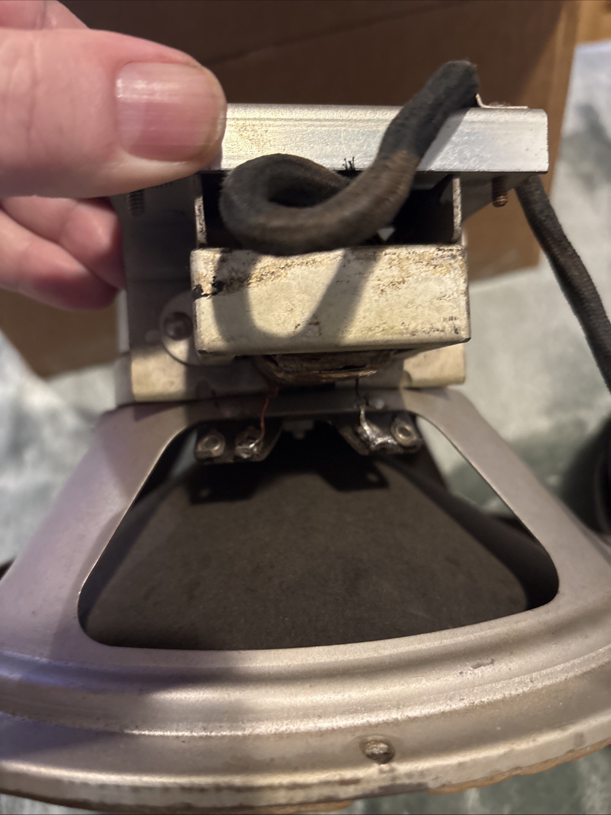 Vintage Rola K10 K-10 Speaker Driver 1500 Ohm Electrodynamic 10″ Long Plug Cord