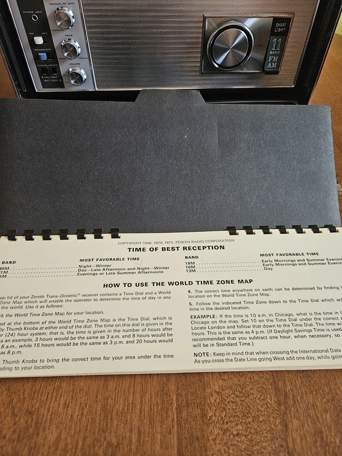 Vintage Zenith Royal Trans-Oceanic Shortwave Radio D7000Y Manual Amazing Sound