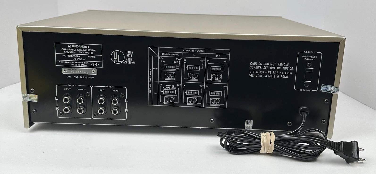 Pioneer SG-9 Stereo Graphic Equalizer 12-Band EQ Japan Audio TESTED