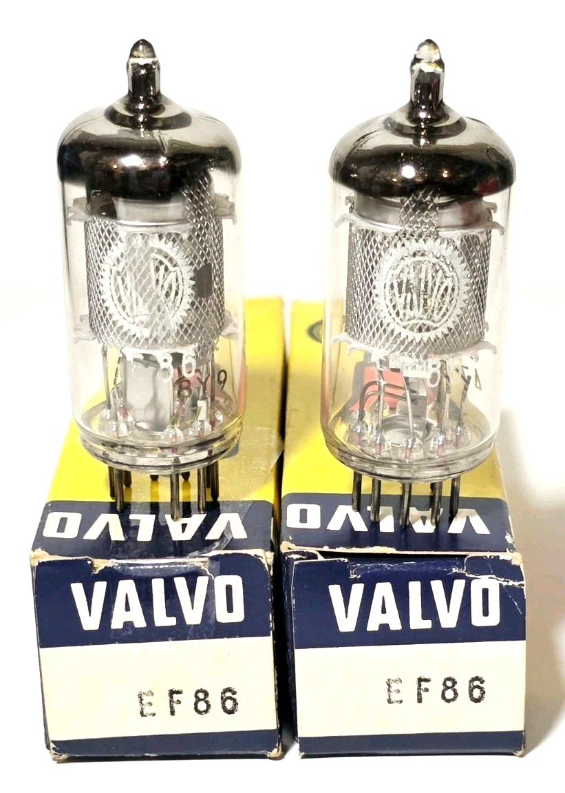 Date Matched Pair Valvo 6267 EF86 Mesh Plate Vacuum Tubes Tested NOS ON TV 7