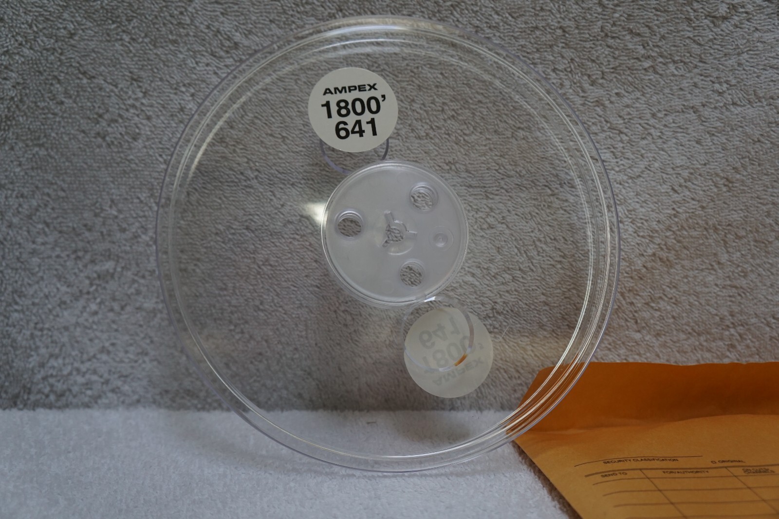 AMPEX 641 PLASTIC 7″ INCH REEL & ENVELOPE for 4-track 3.75 ips 7.5 ips NOS
