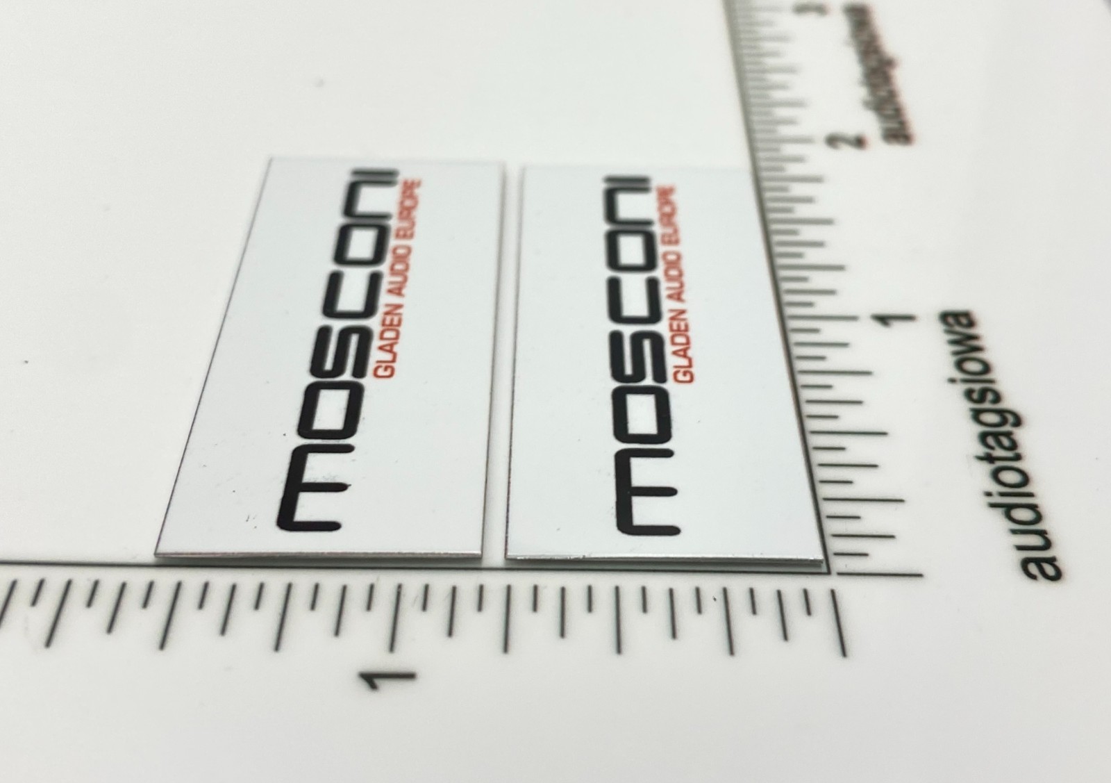 Mosconi Gladen Audio Europe Speaker Grill Badges Pair Custom Made Aluminum