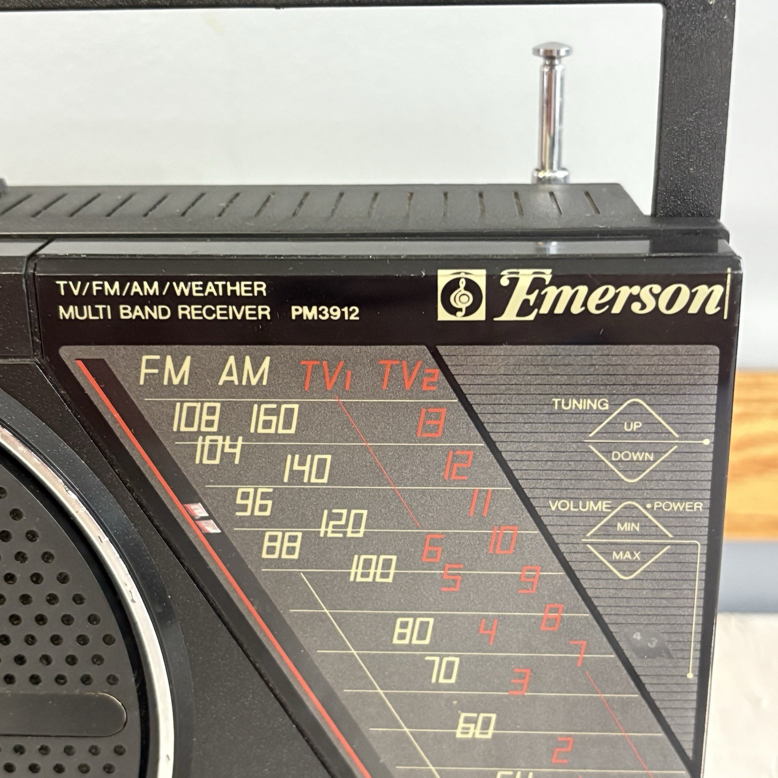 Vintage Emerson PM3912 TV/FM/AM/Weather Multi Band Receiver Works