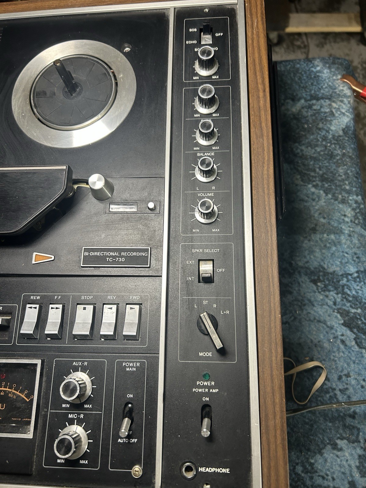 VTG SONY TC-730 Reel to Reel Tape Recorder 3 Head Tested Works