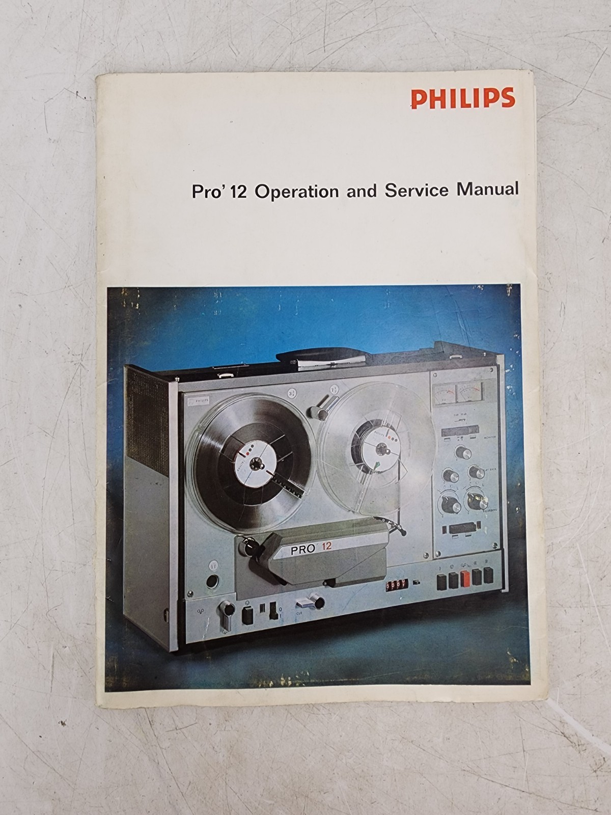 Vintage Philips Pro12 Reel To Reel Tape Recorder Service Manual Original Pro 12