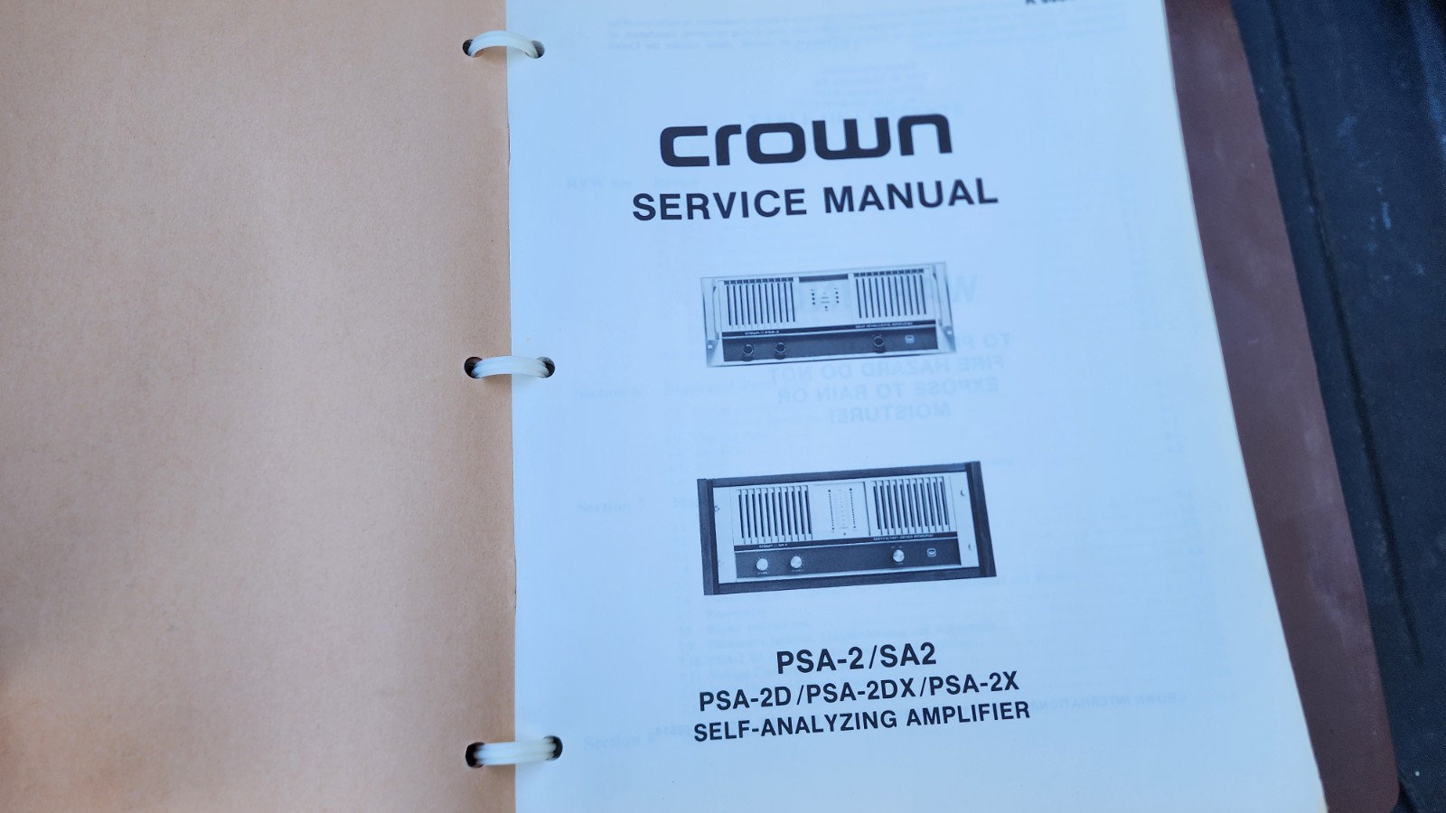 Crown PSA-2 -2X 2X -2DX DC300 D75, Straight Line 2, Amplifier Service Manuals