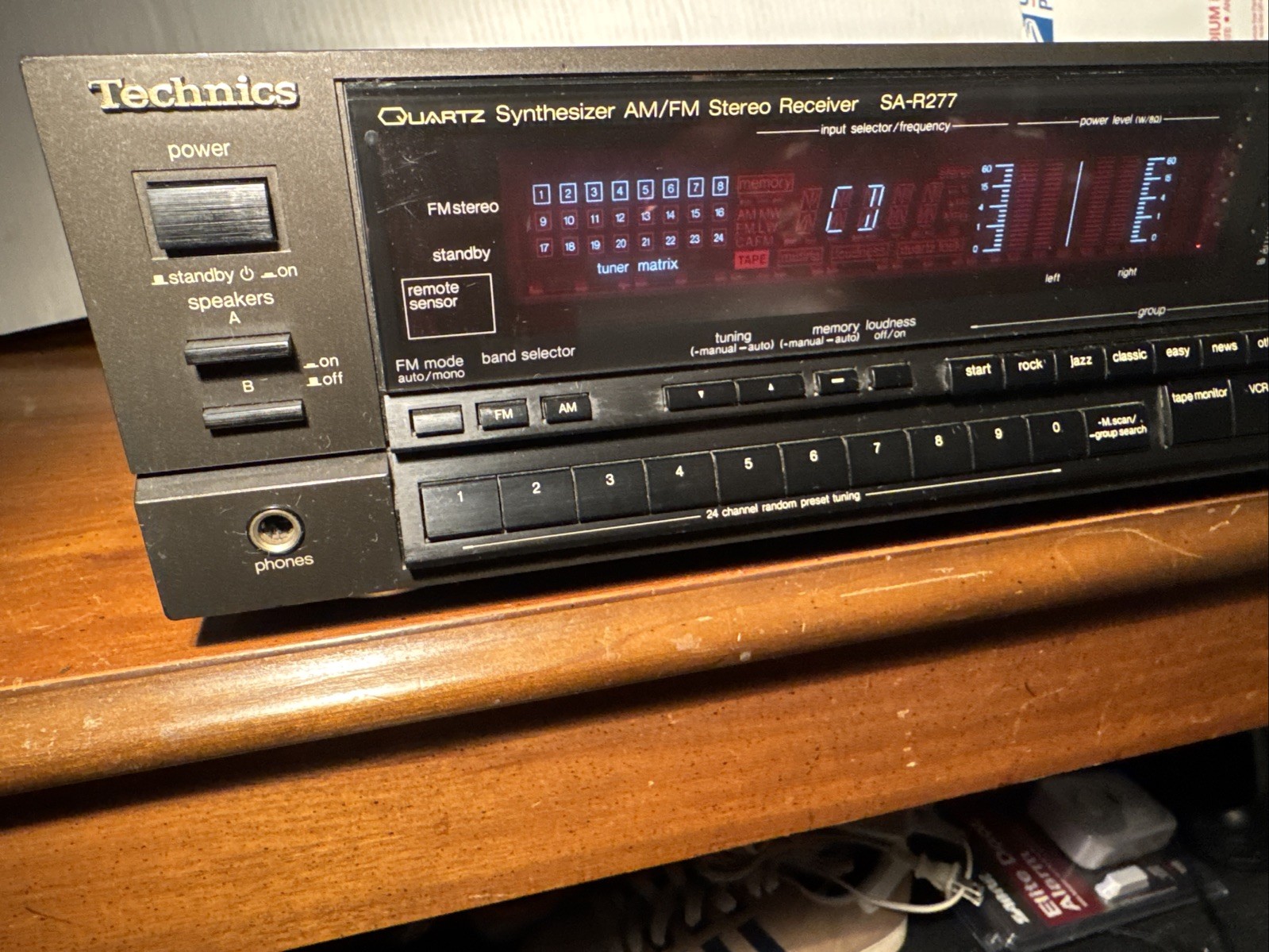 Technics SA-R277 Quarts Synthesizer AM/FM Stereo Receiver TESTED