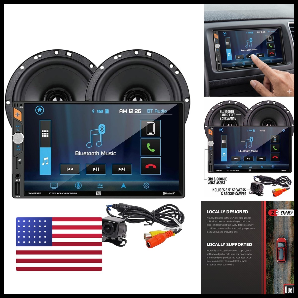 Dual Electronics Xcp1101Sp 7-Inch Led Digital Media Touchscreen Double Din Car