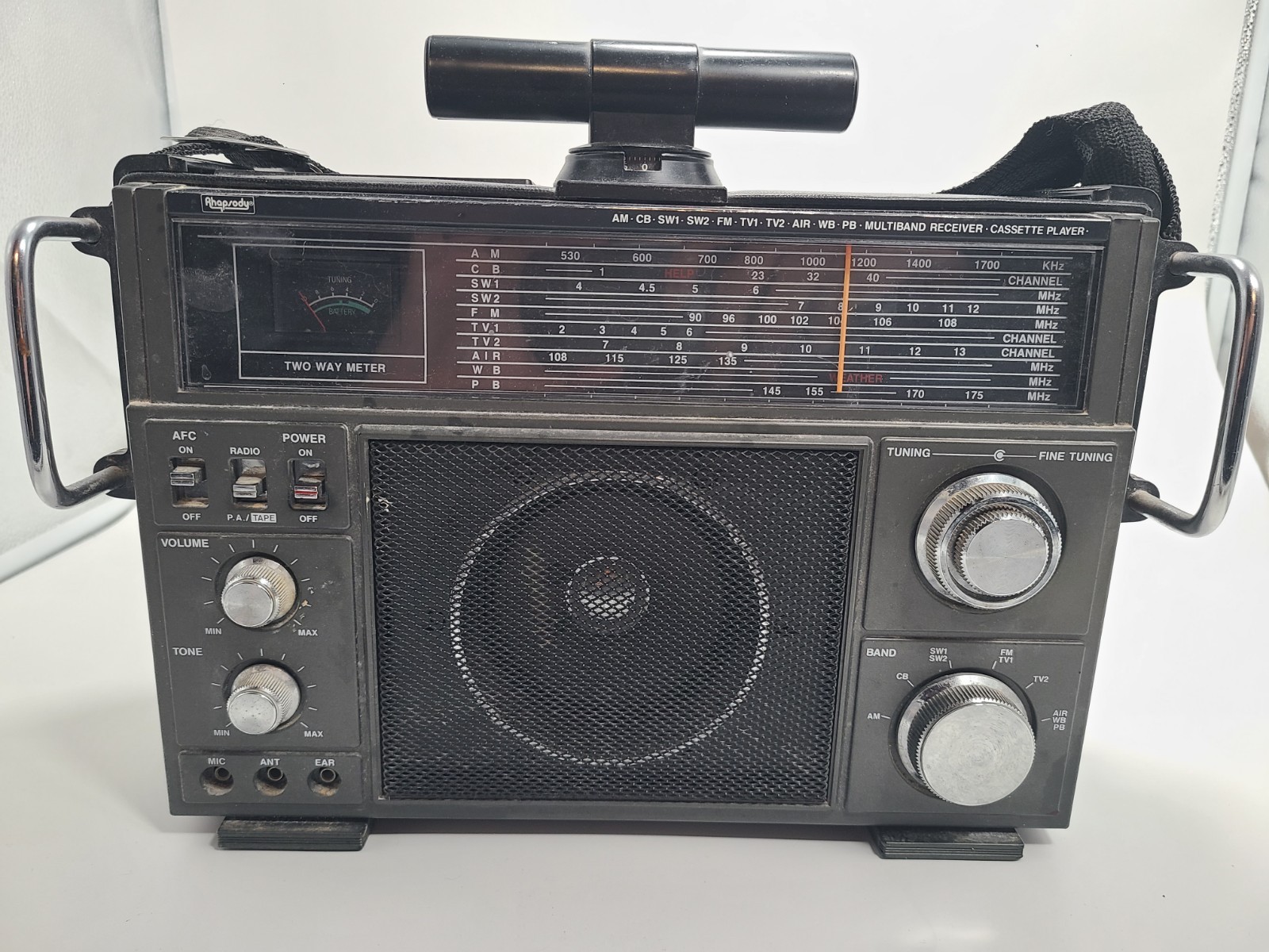 Rhapsody RY-611 Boombox Cassette Radio (Cassette Not Working/Antenna Broken)