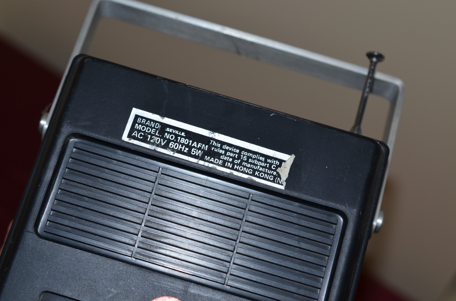 vintage radio Seville solid state FM AM radio 1801AFM