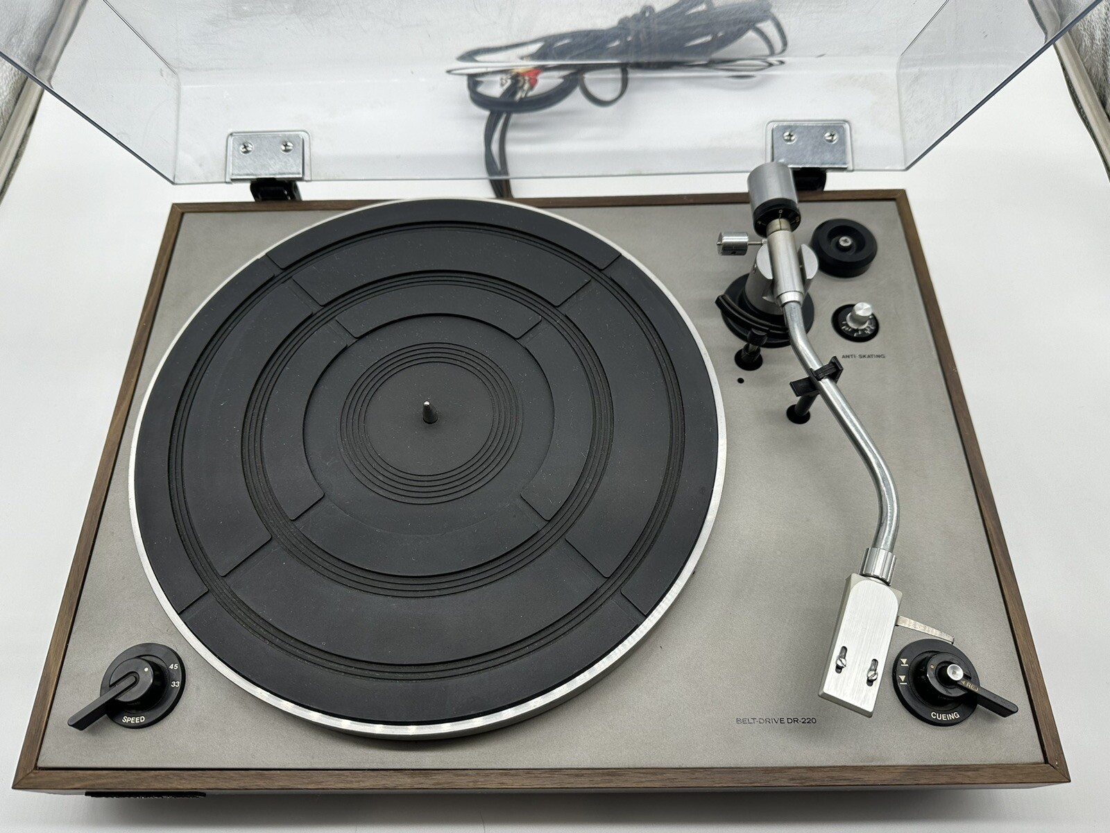 Vintage 70’s Audiophile PROJECT ONE DR-220 Turntable Tested Stanton E600 Stylus