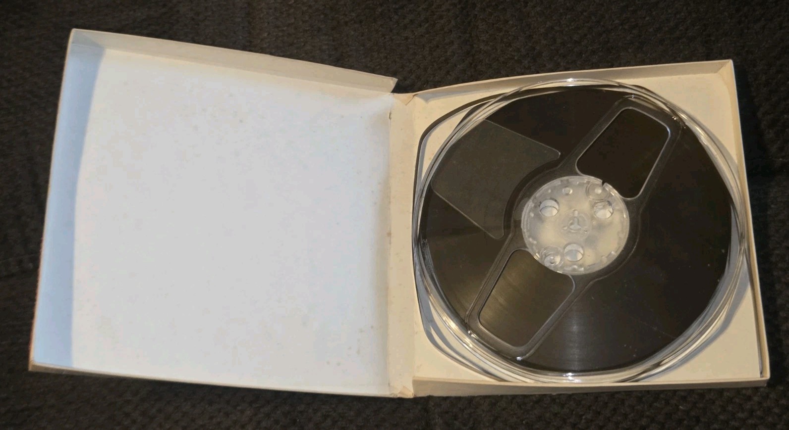 SEARS SILVERTONE W BOX 7-inch Take-up Reel To Reel 7″ Clear Plastic W Tape RARE!