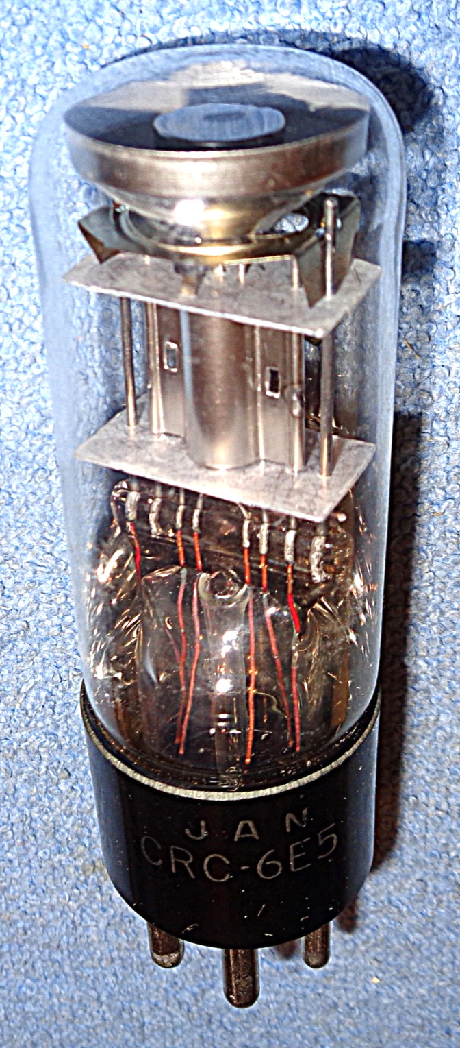 1 NOS RCA JAN CRC 6E5 Vacuum Tube – 1958 Vintage Electron Ray Tuning Eye