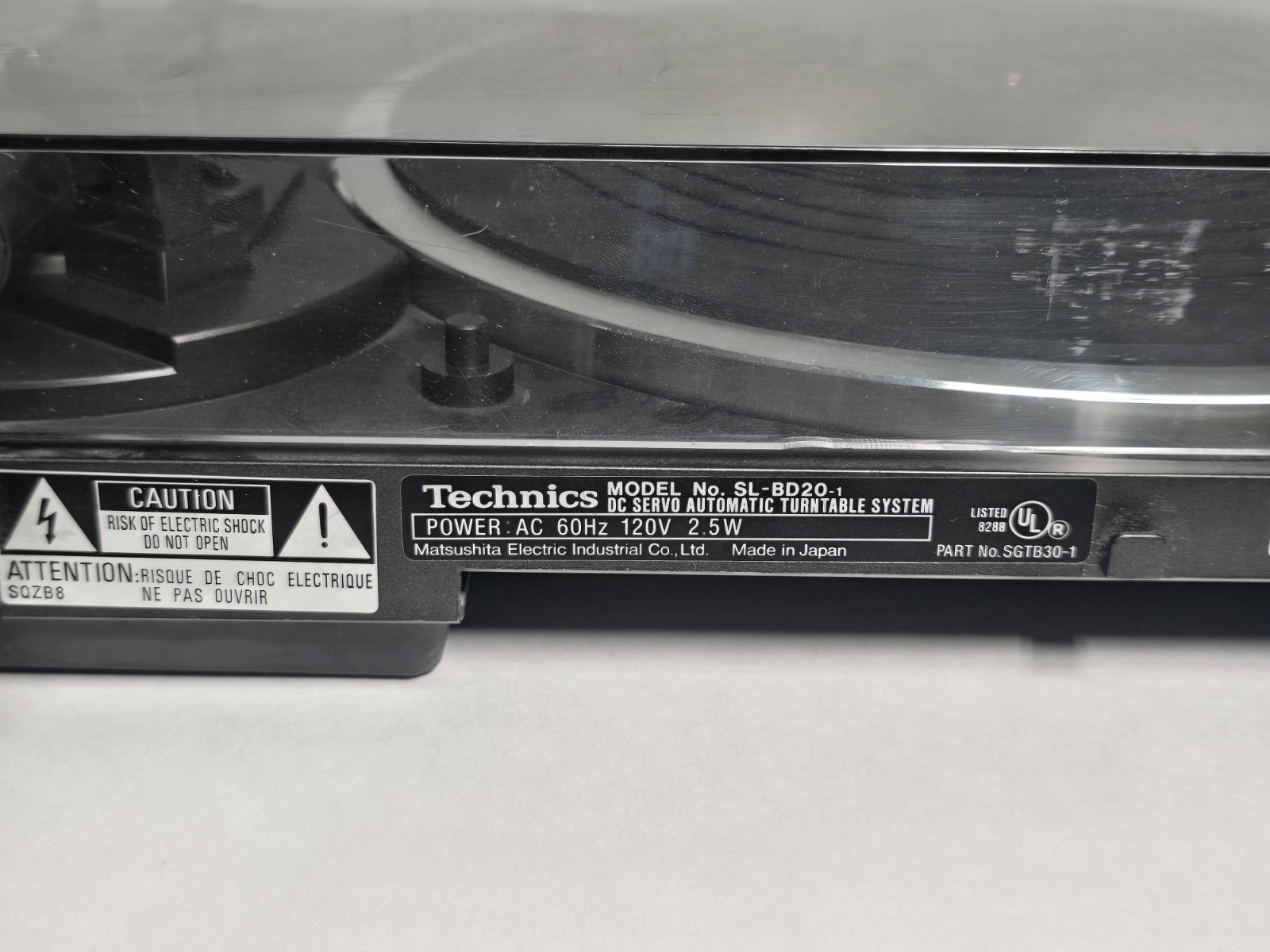 Very Good Condition Technics SL-BD20 Belt Drive DC Servo Automatic Turntable