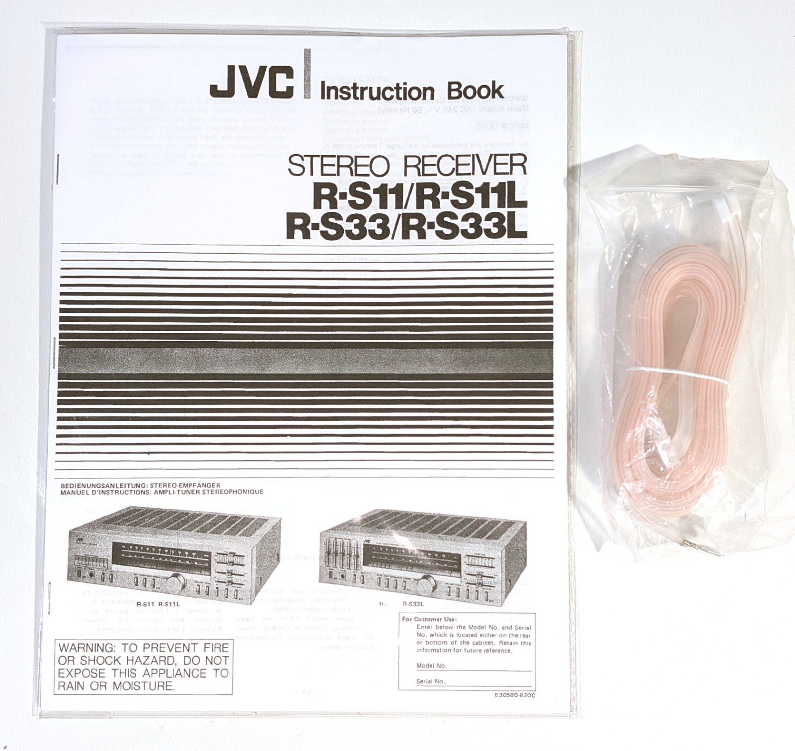 🔥【PRO SERVICE】JVC R-S33 80W Receiver w 5-Band EQ!Phono~PICK LED COLOR💥GUARANTY