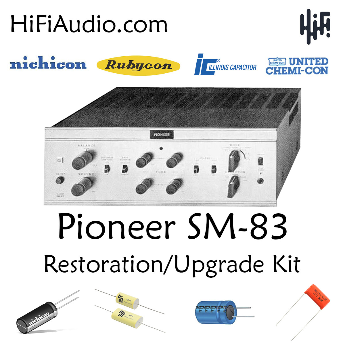 Pioneer SM-83 rebuild restoration recap service kit fix repair capacitor