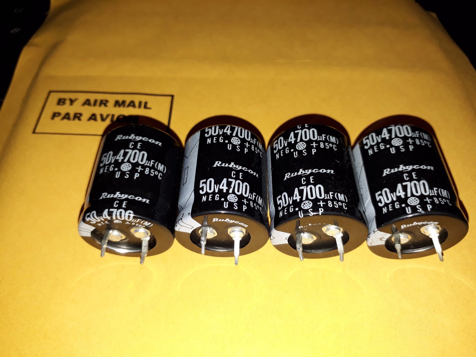 4x RUBYCON JAPAN USP 4700uF 50v HQ AUDIO TUBE AMP CAPS!