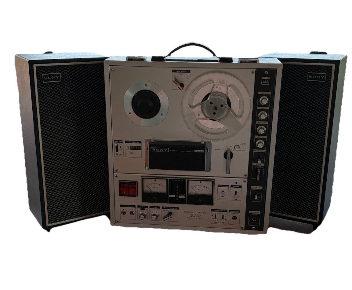SONY TC-630 Reel To Reel Tape Recorder & Speakers Powers On