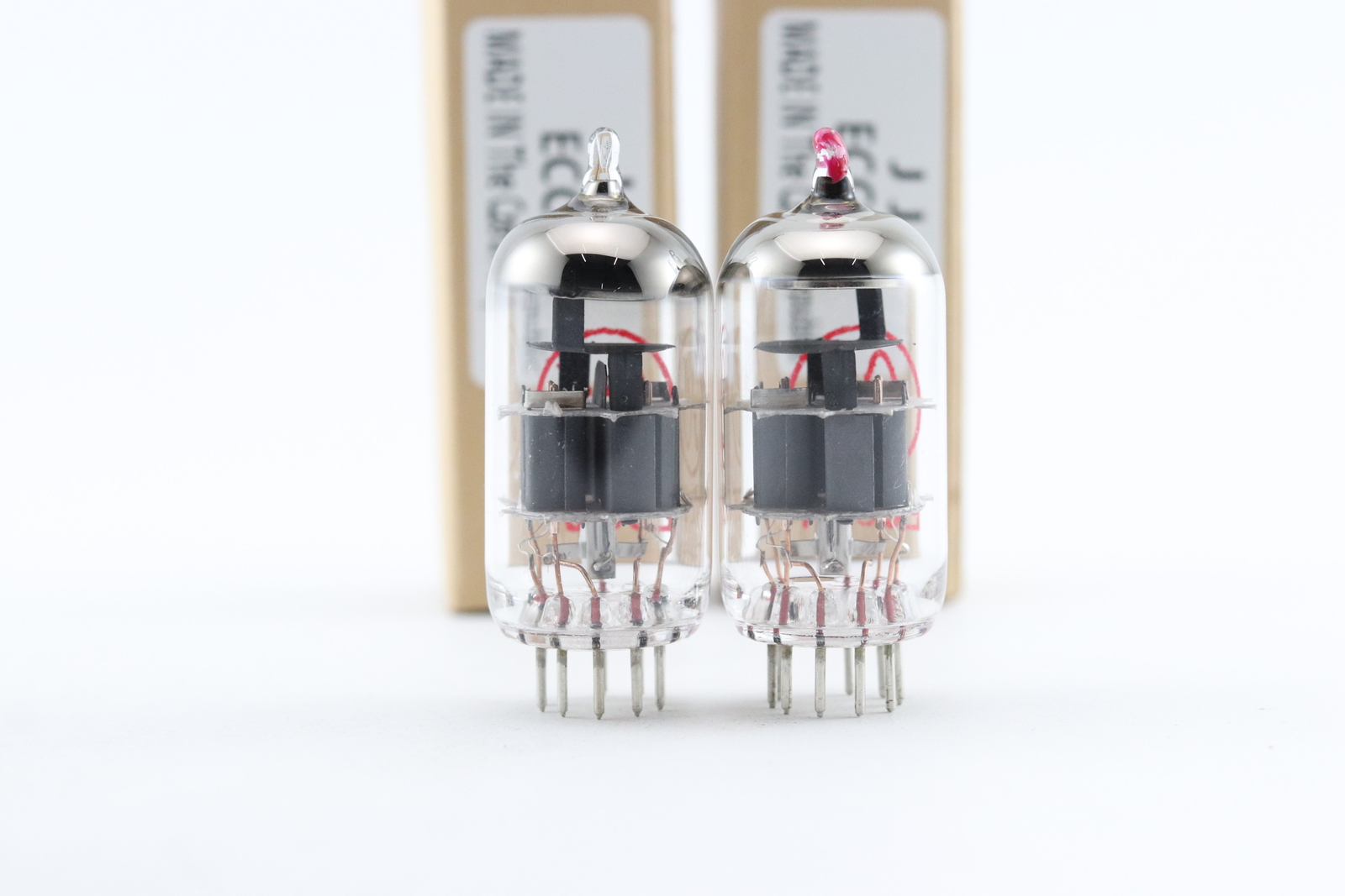 A pairs ECC81 12AT7 6201 TUBES Czech Republic JJ Ring Getter Copper Pillar